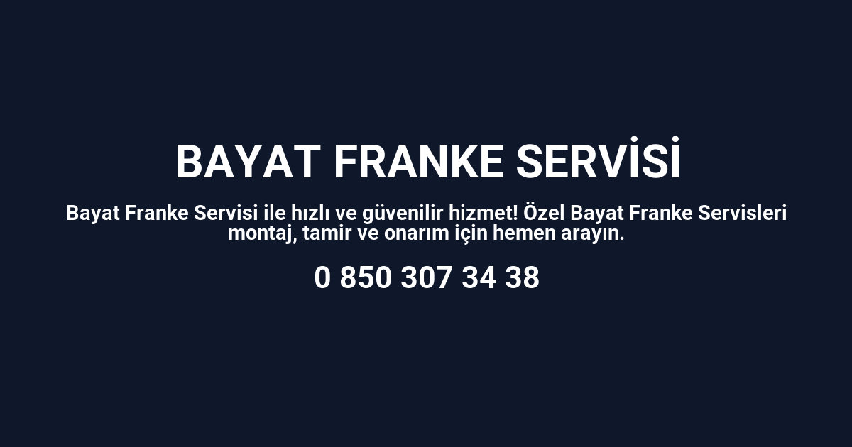 Bayat Franke Servisi
